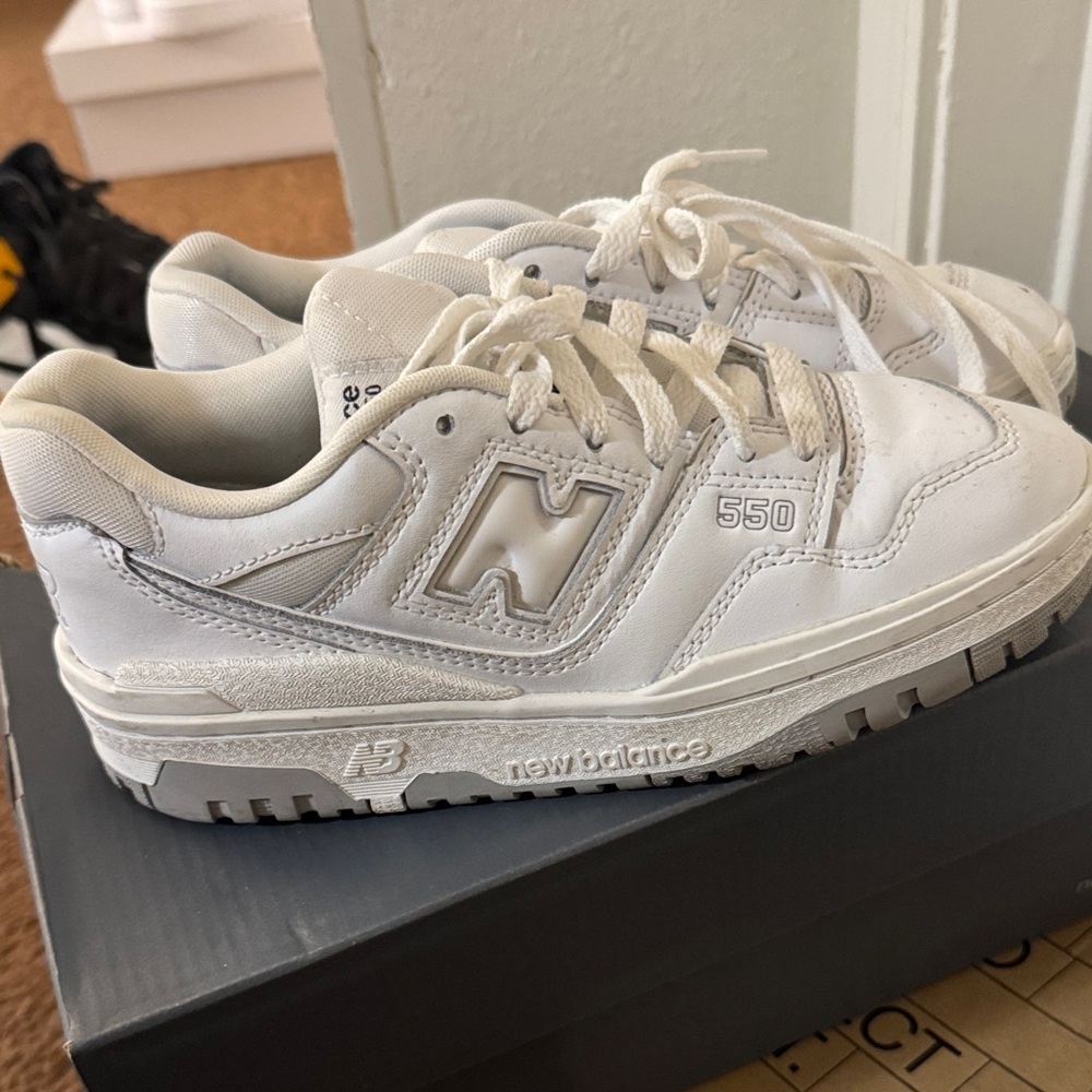 New Balance 550 White and Gray Sneakers